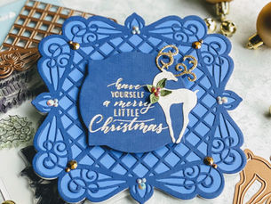 Holiday card using Spellbinders Amazing Paper Grace Die of the Month – September 2020