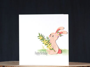 Bunny Birthday Wishes – using Spellbinders Large Die of the Month March 2020