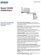 Epson Robots GX20C SCARA Robot datasheet