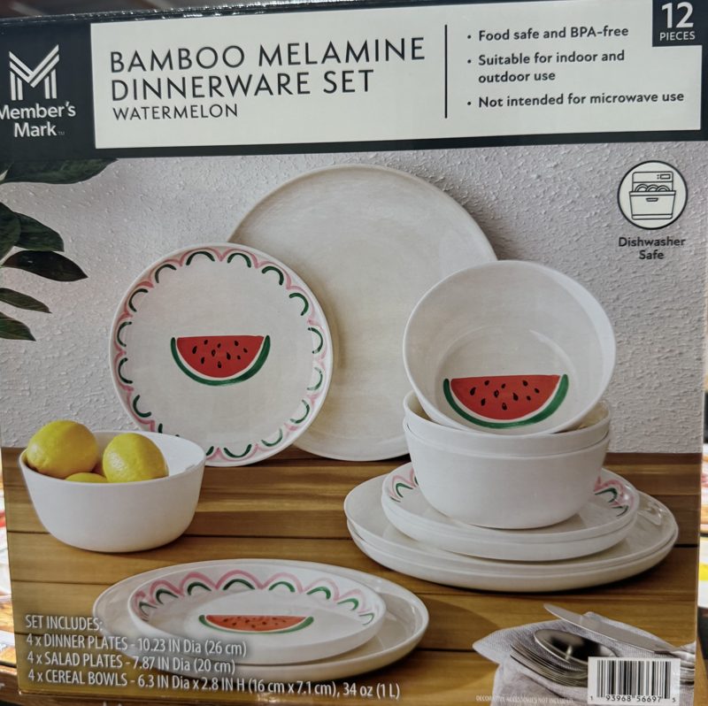 Member’s Mark Bamboo Melamine Dinnerware Set