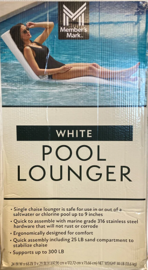 Member’s Mark White Pool Lounger