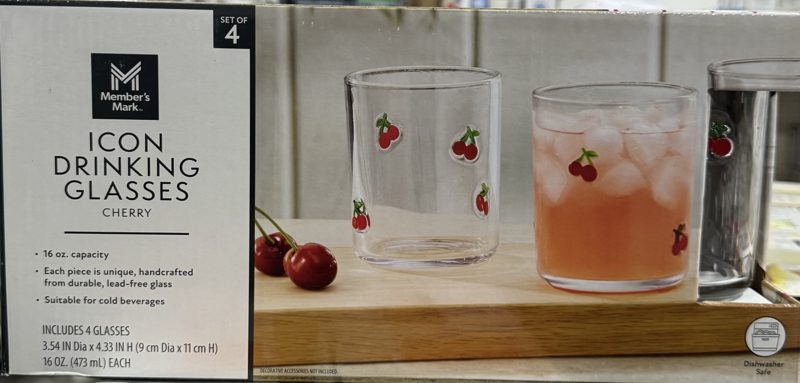 Member’s Mark Icon Drinking Glasses