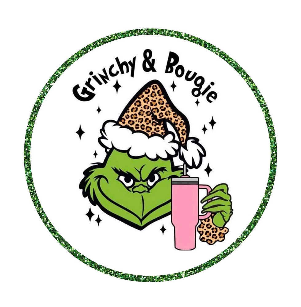 Thumbnail: 12 X Pre Cut Edible Icing The Grinch Christmas Film Drink Topper Cupcakes