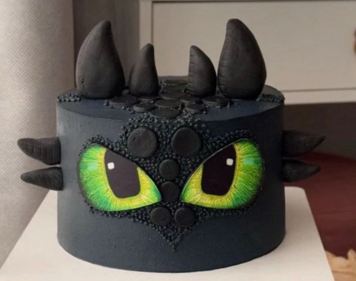 Toothless dragon pair of eyes 3” each pre cut