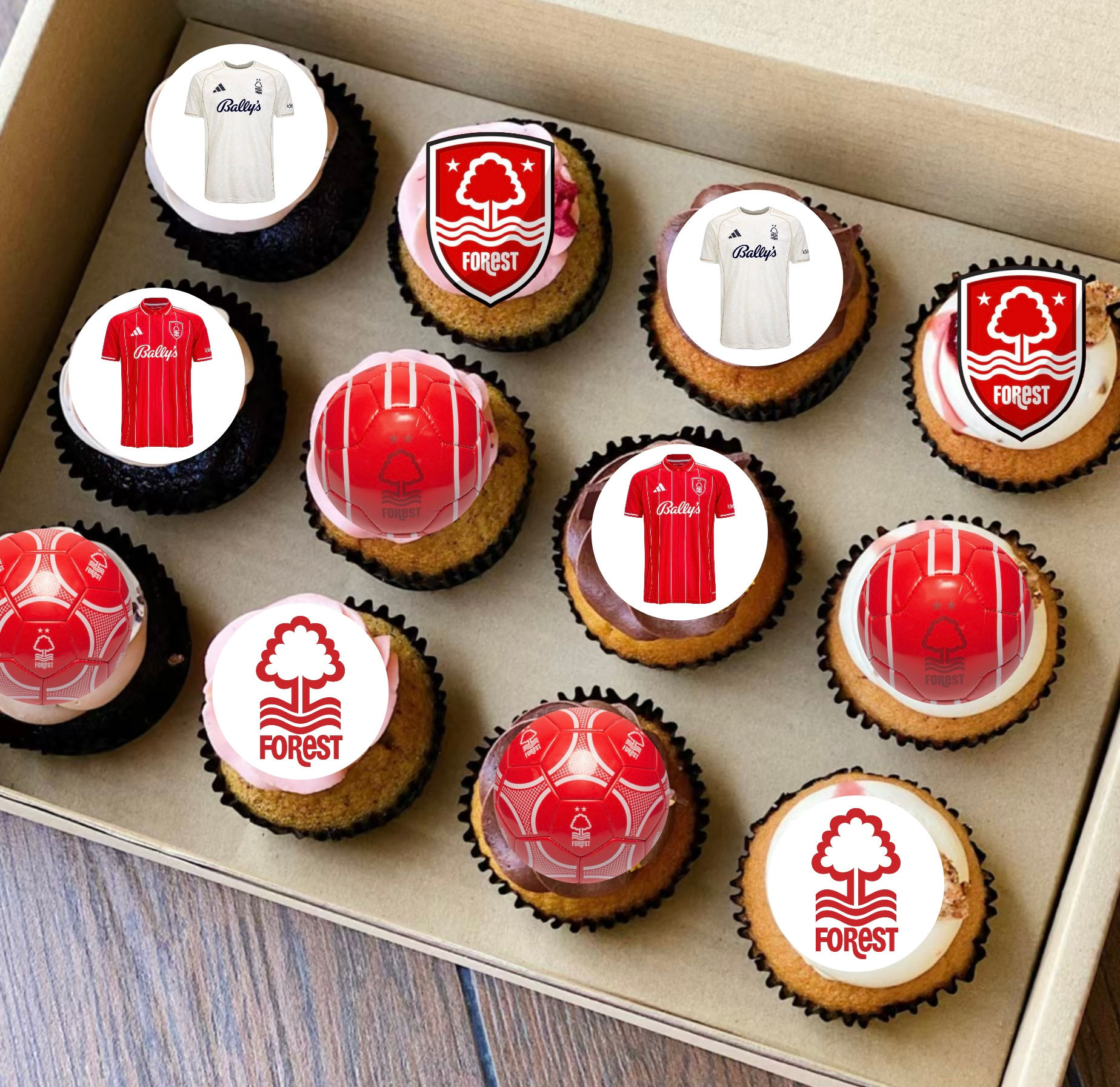 12x Notthinham forrest edible cupcake toppers, premium icing sheet pre-cut