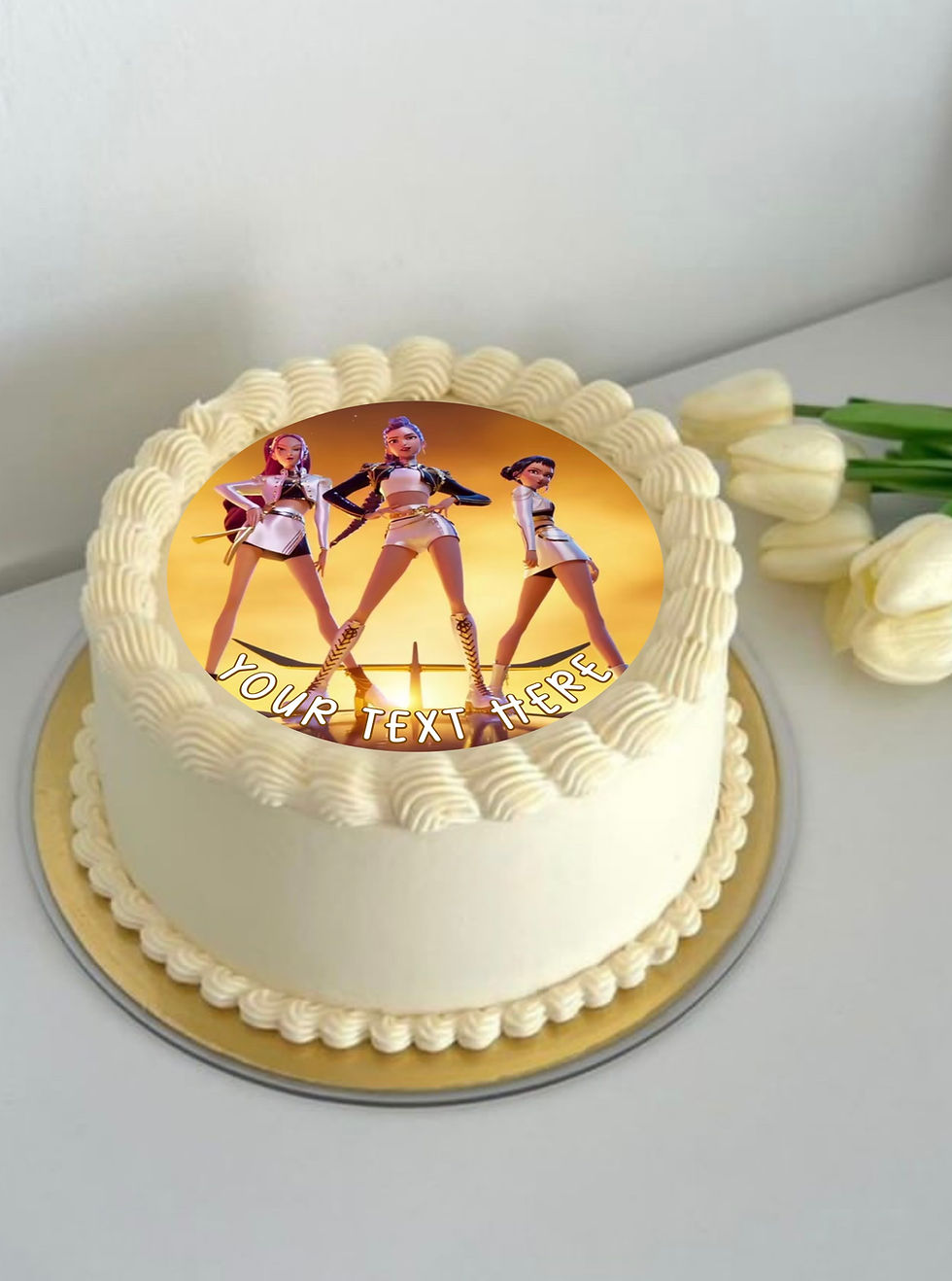 Thumbnail: K-pop demon hunters 4” pre cut edible cake topper, premium icing sheet