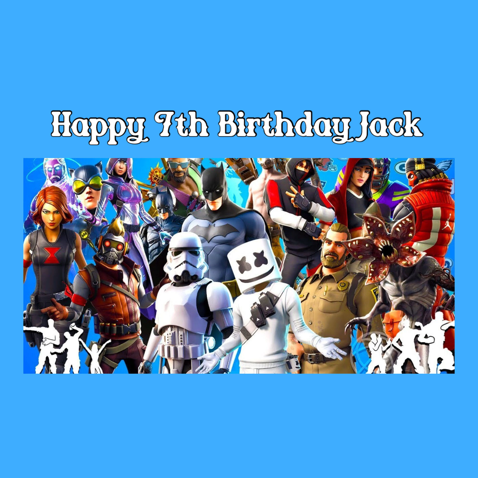 A4 Edible Fortrite topper