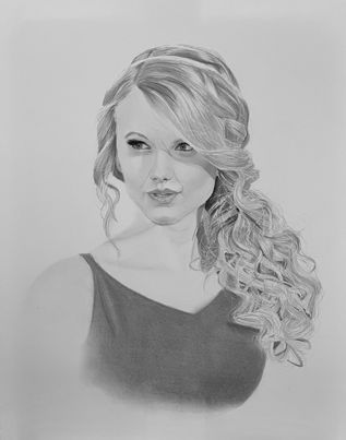 a portrait of pop star Taylor Swift