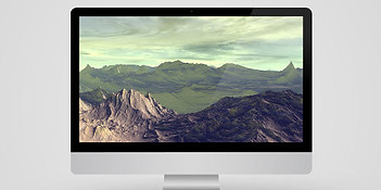 Desktop With Landscape