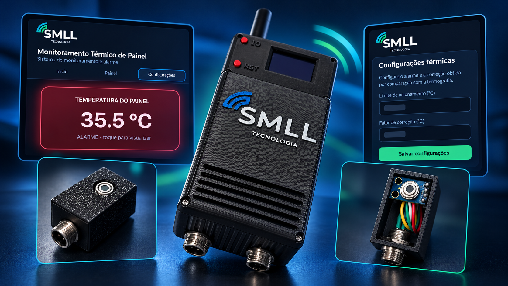 Sensor de temperatura por radiação com conectividade LoRa e painel de monitoramento