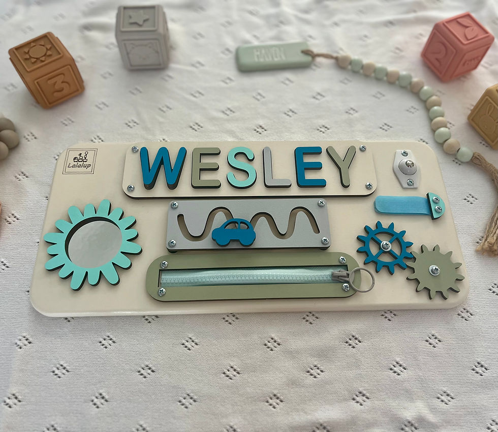 Thumbnail: copy of Girl Personalized Puzzle Name Busy Board for Toddler, Toddler Birthday G