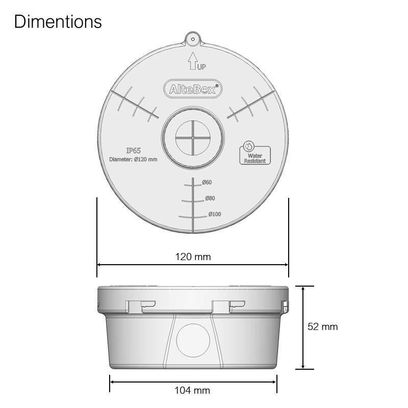 Miniaturbild: AB-7006 AlteBox-Click 120mm Kamera-Anschlussdose