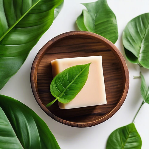green leaves in a spa setting with soap.jpg
