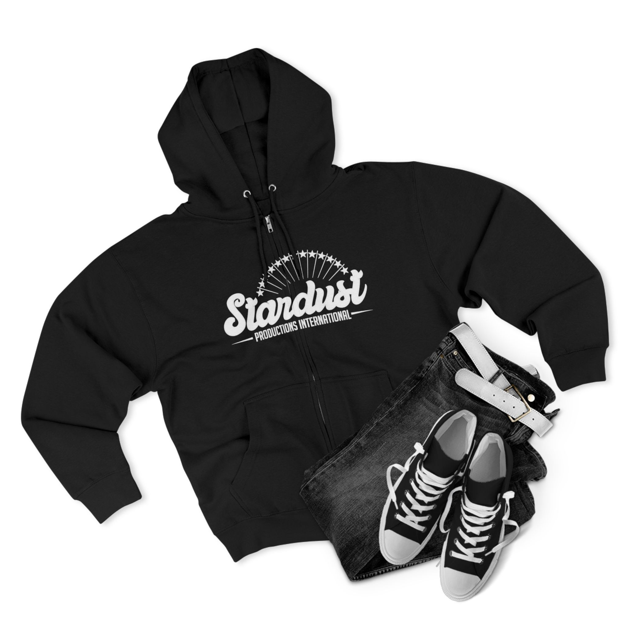 Unisex Zip Hoodie Front Logo only - Stardust Productions International