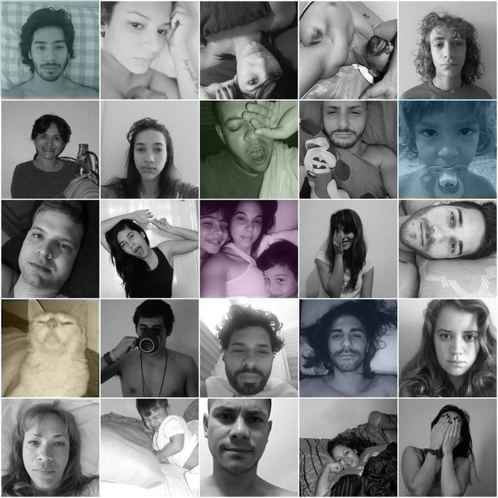 Estas fotos muestran rostros de personas cuando se levantan