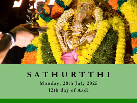 Sathurtthi Fast - 28 JULY