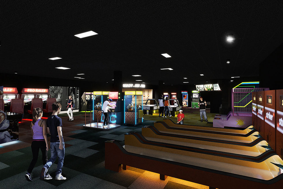 palace social gaming and arcade area