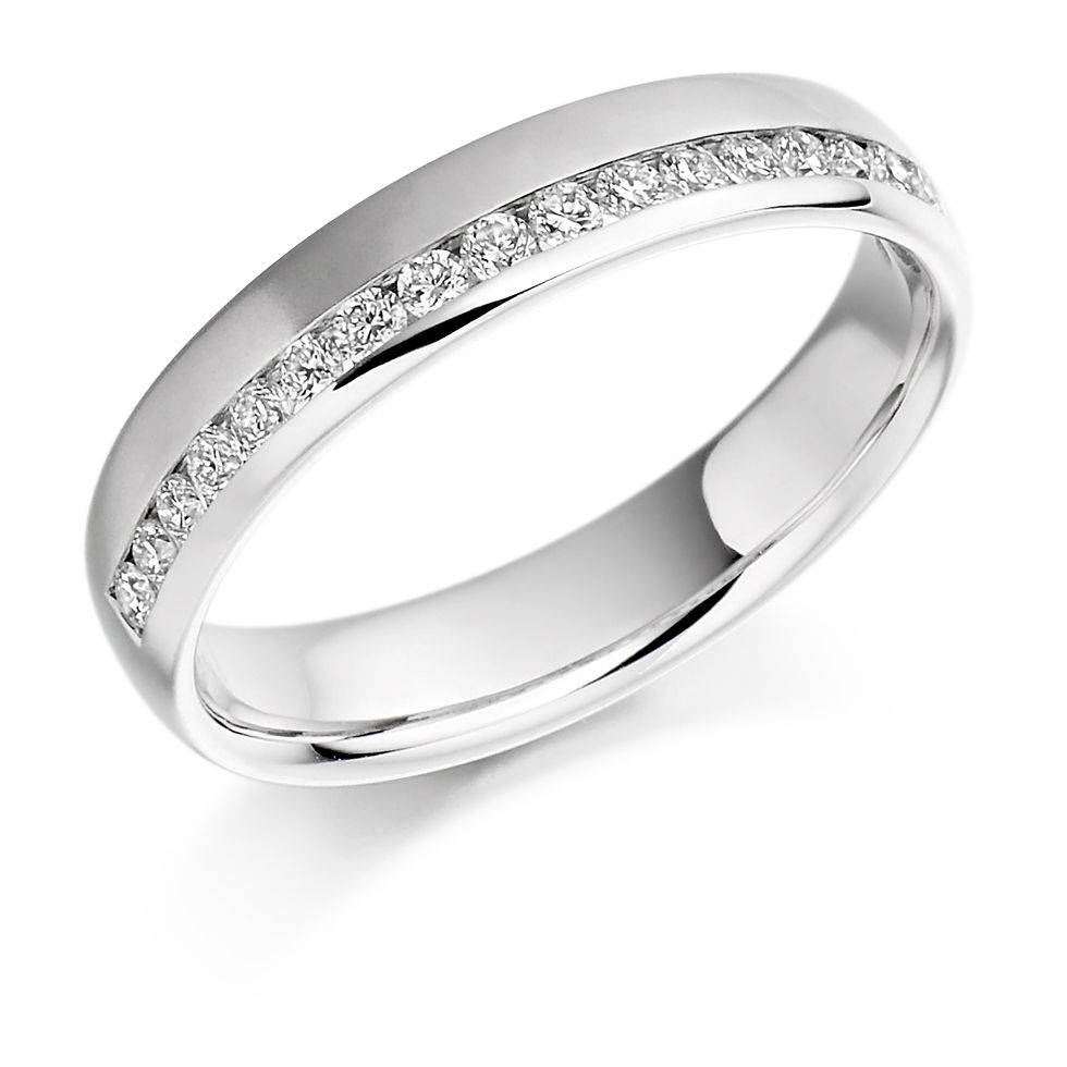 Offset Diamond 0.26ct half Eternity ring