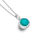 Thumbnail: Turquoise Round Silver Pendant