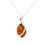 Thumbnail: Amber Cross Swirl Silver Pendant