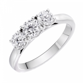 Thumbnail: Diamond 0.53ct Trilogy Platinum Ring
