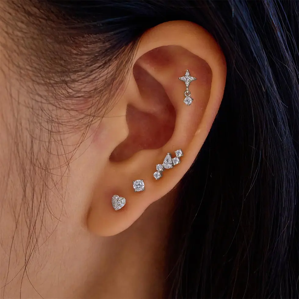 Thumbnail: Silver Constellation Barbell Single Earring