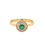 Thumbnail: Emerald and Diamond Round Cluster 18ct Yellow Gold ring