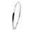 Thumbnail: Sterling Silver Hammered Oval Twist Bangle