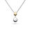 Thumbnail: Coast Pebble Golden Gold plate Rhodium plated necklace