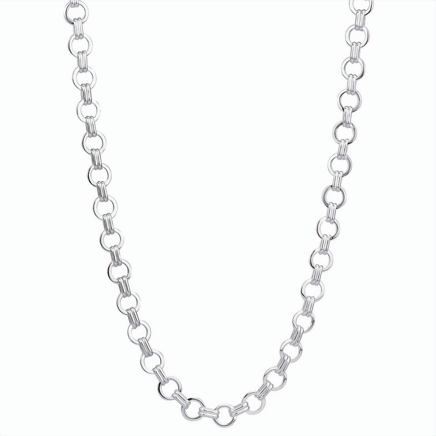 Circle and Crossbar Silver Handmade Necklace