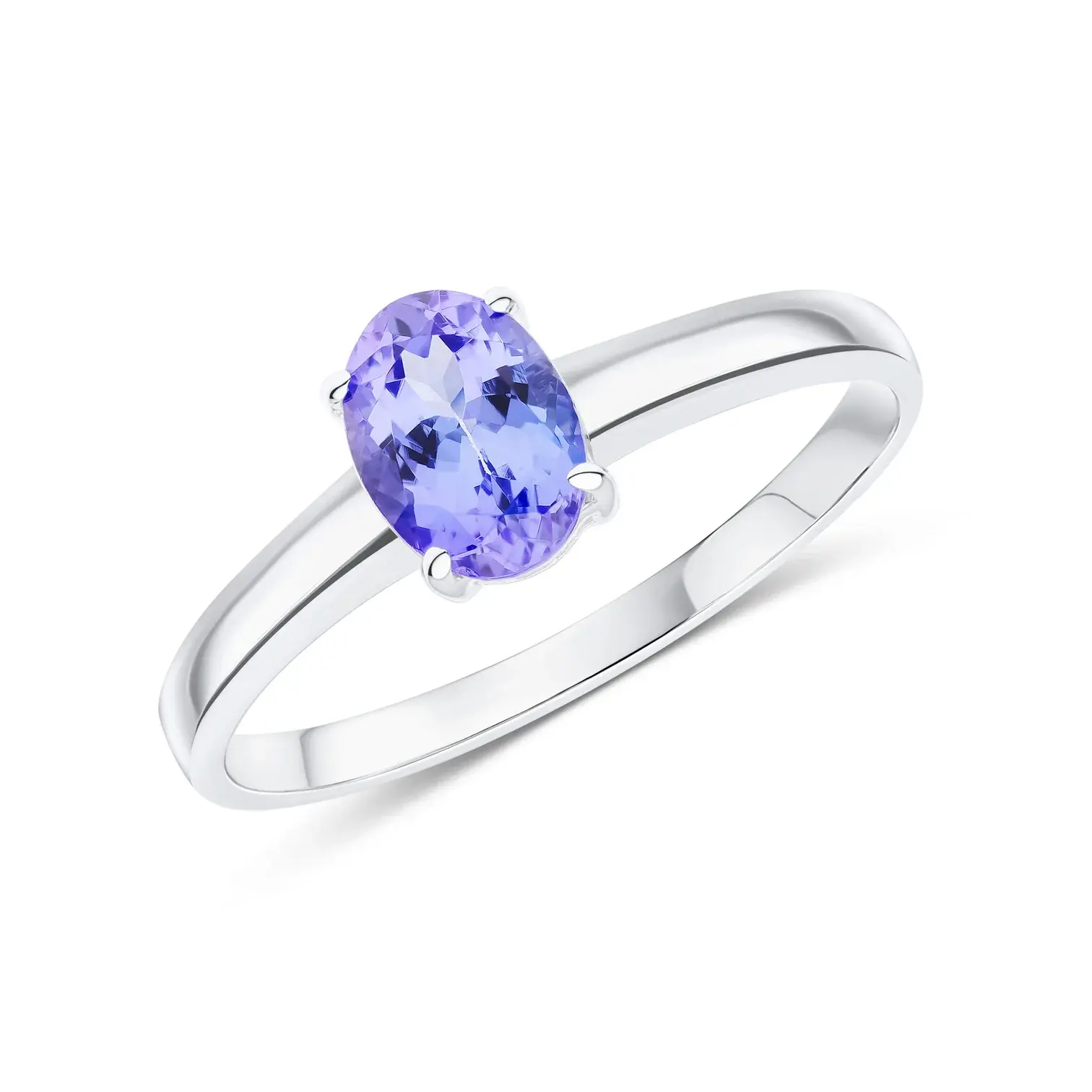 Tanzanite 0.74ct Oval White Gold ring