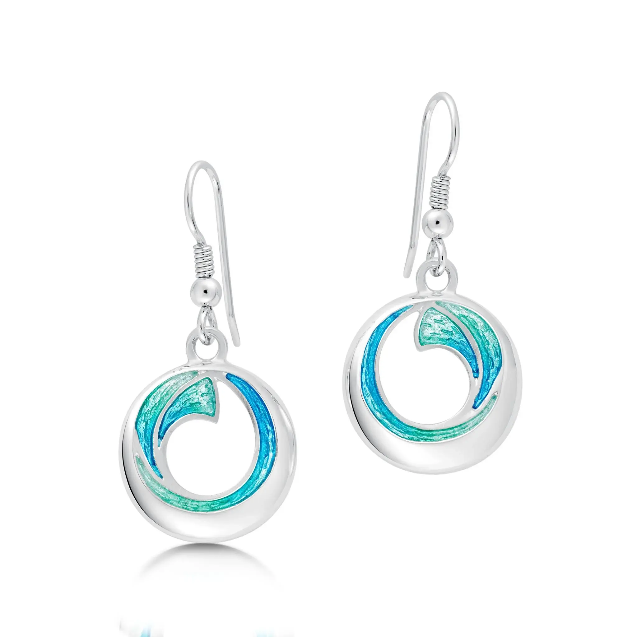 Atlantic Breaker Silver Drop Earrings