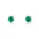Thumbnail: Emerald 0.22ct Round 9ct Yellow Gold Stud Earrings