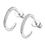 Thumbnail: Skinny Drip Topaz Hoop Earrings