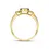 Thumbnail: Opal 5mm Round and Diamond Three Stone Yellow Gold Ring