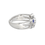 Thumbnail: Tanzanite and CZ Silver Three Row Bubble Ring