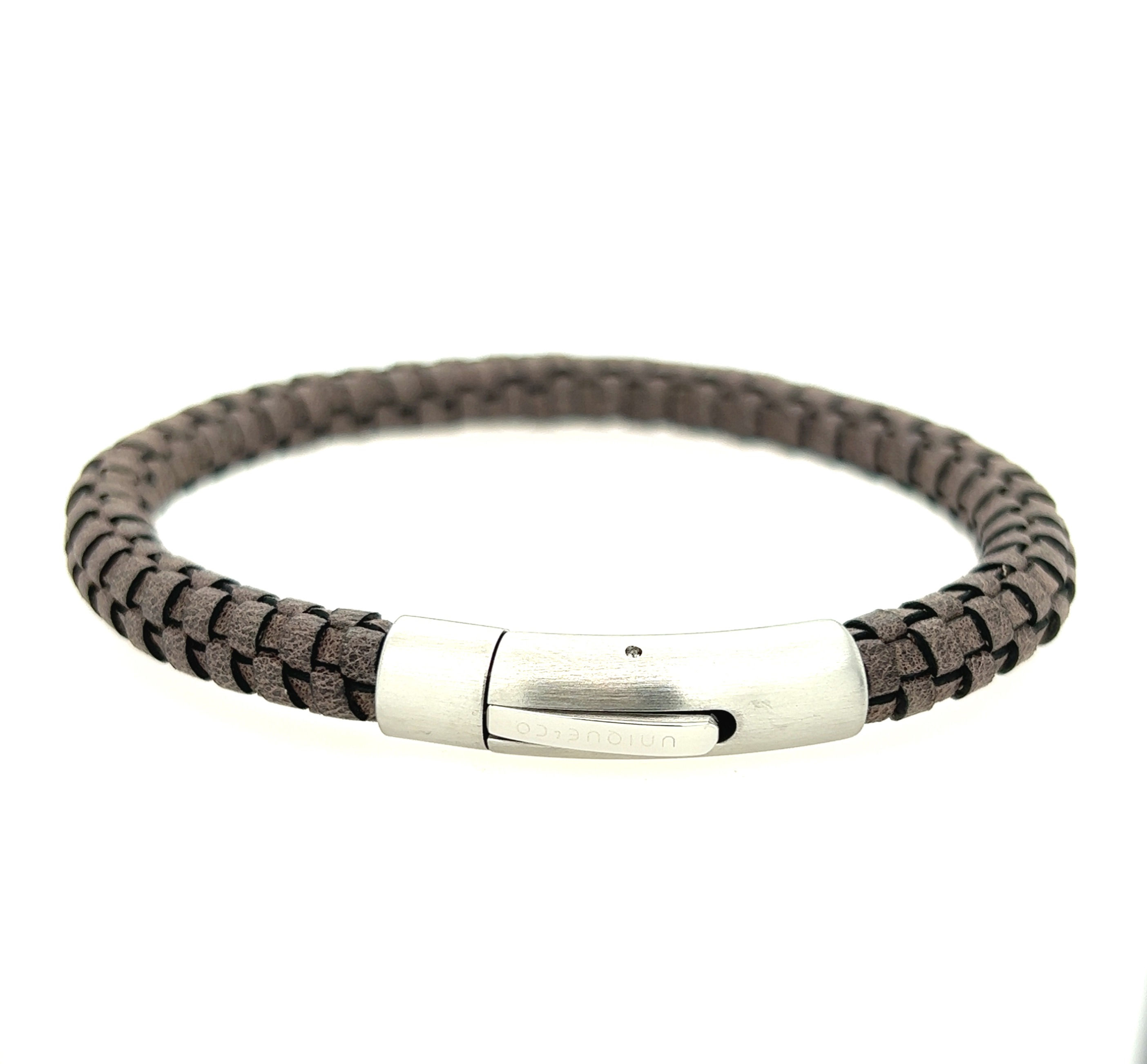 Moro Brown Leather Bracelet with Steel Clasp