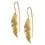 Thumbnail: Leaf 18ct Gold plated Silver Drop Earrings