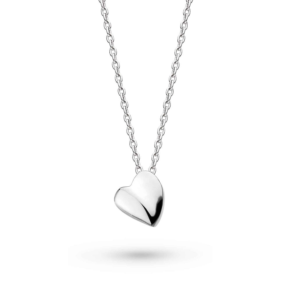 Miniatures Sweet Heart Rhodium Plated Silver Necklace