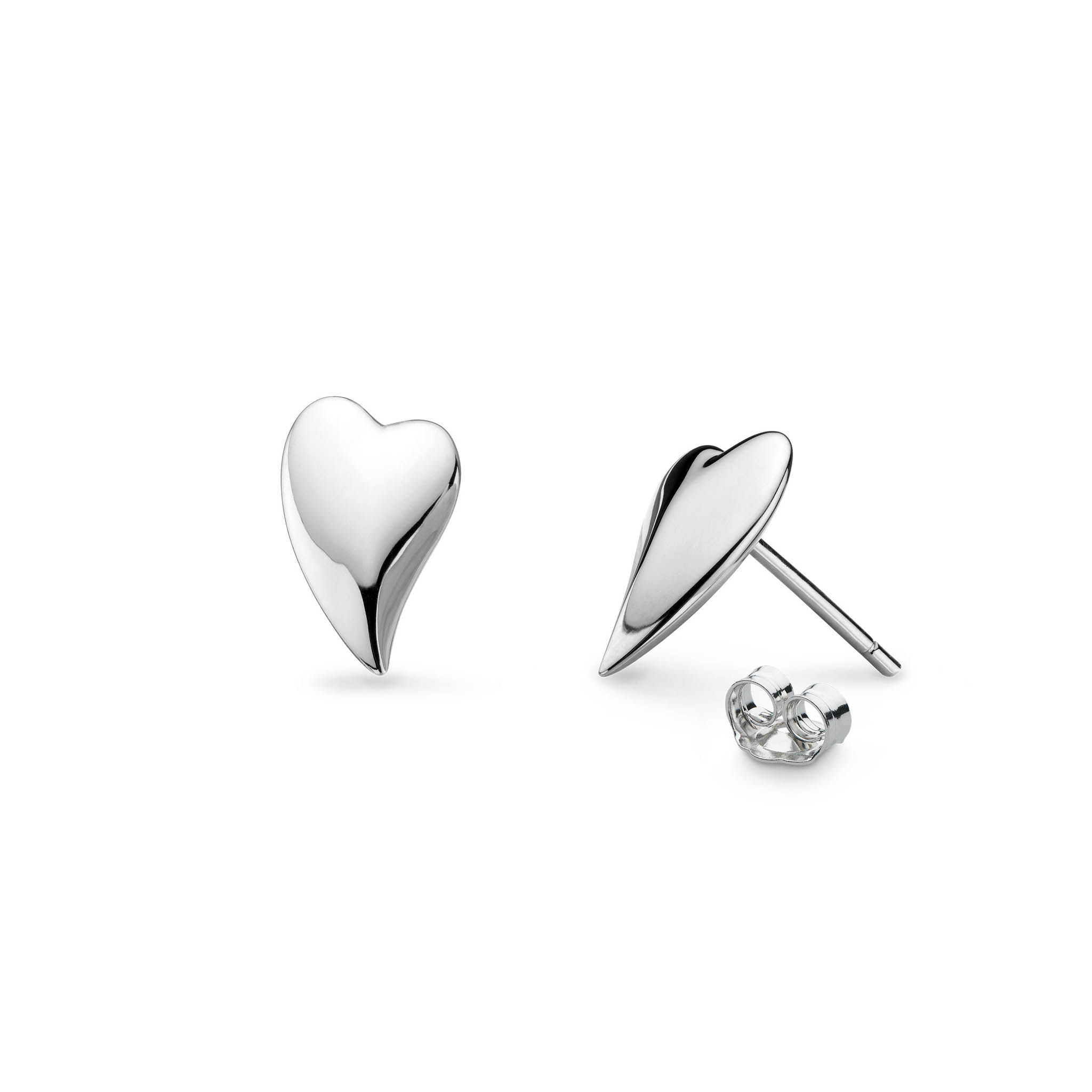 Desire Cherish Silver Heart Stud Earrings