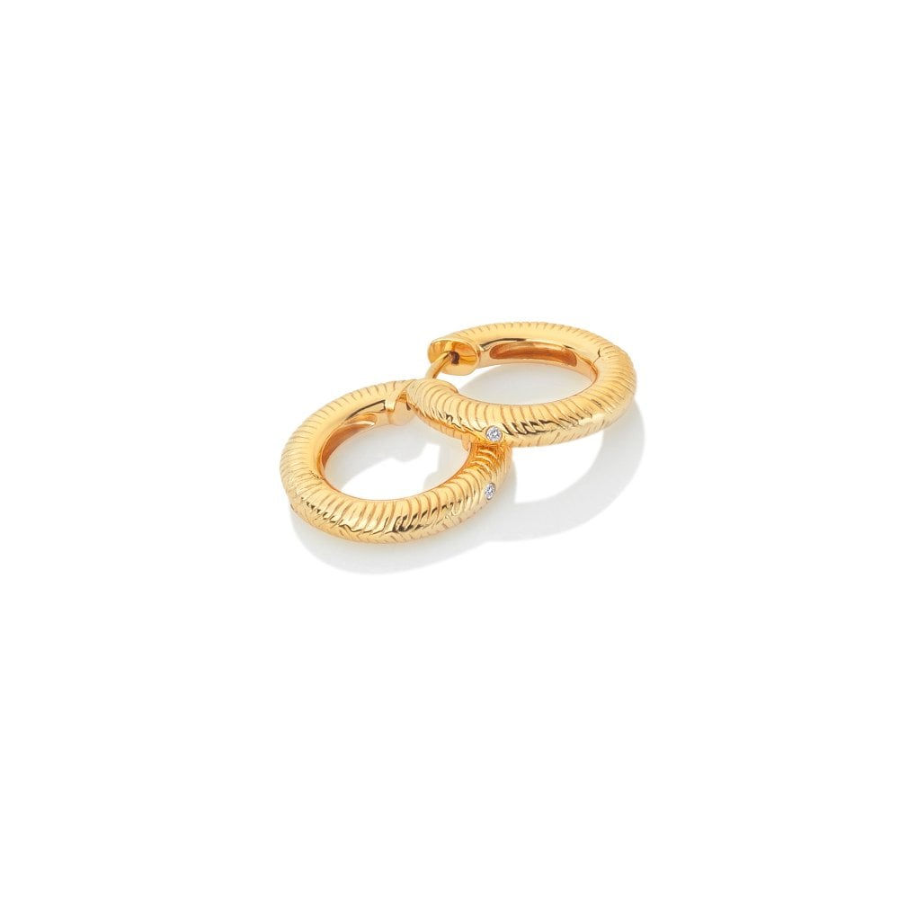 Spirit Gold Plated Silver Hoop Earrings
