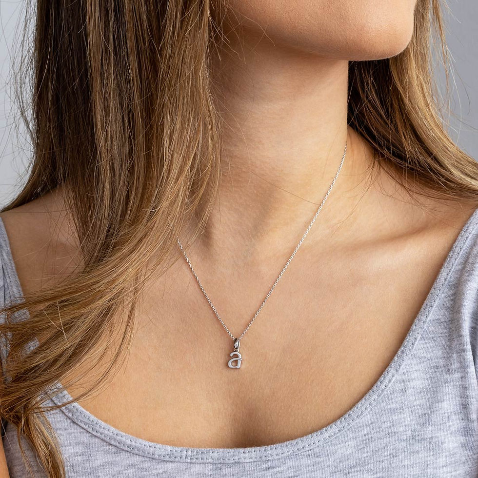 Thumbnail: Signature Script Lowercase Initial Silver Pendant