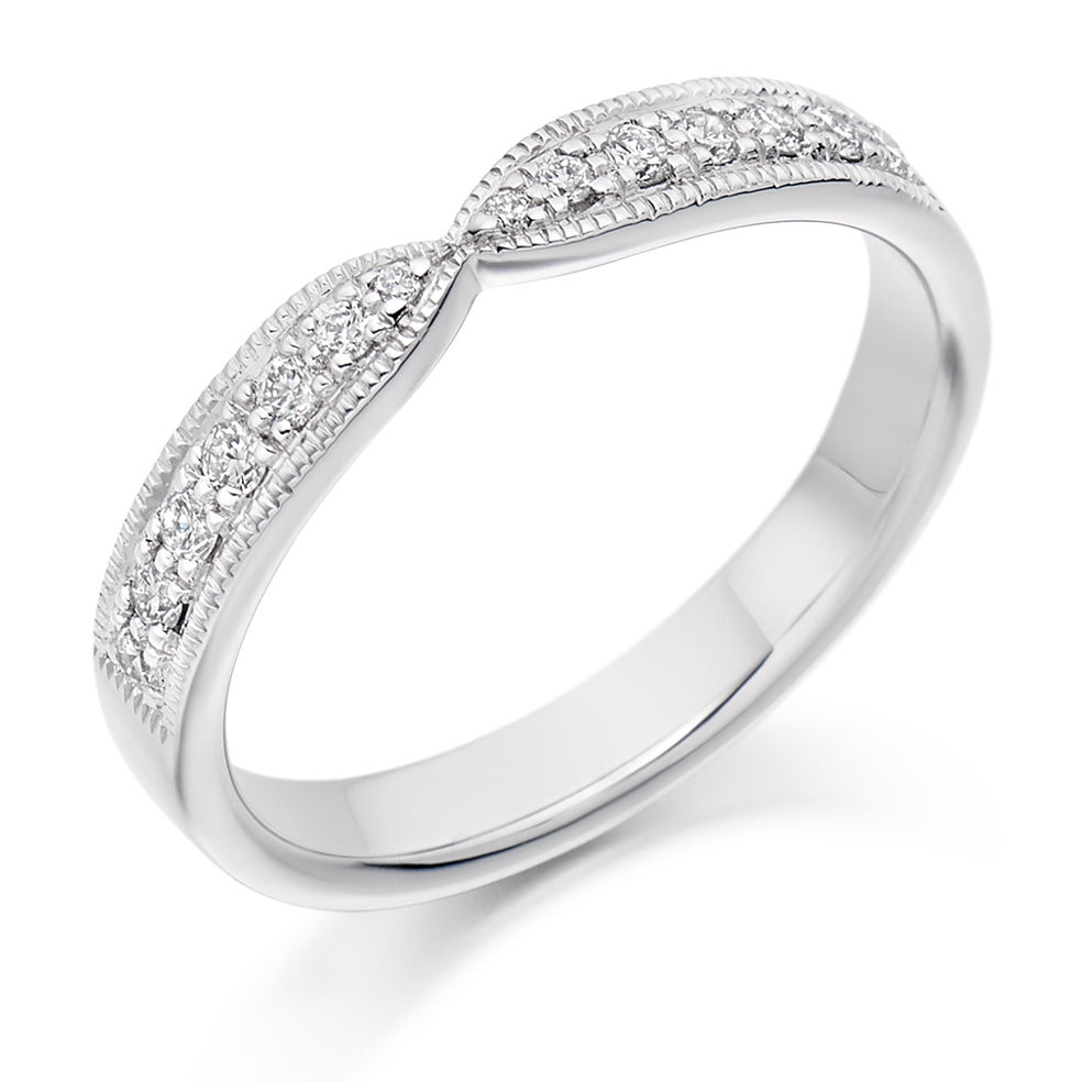 Shaped Diamond 0.20ct half Eternity ring