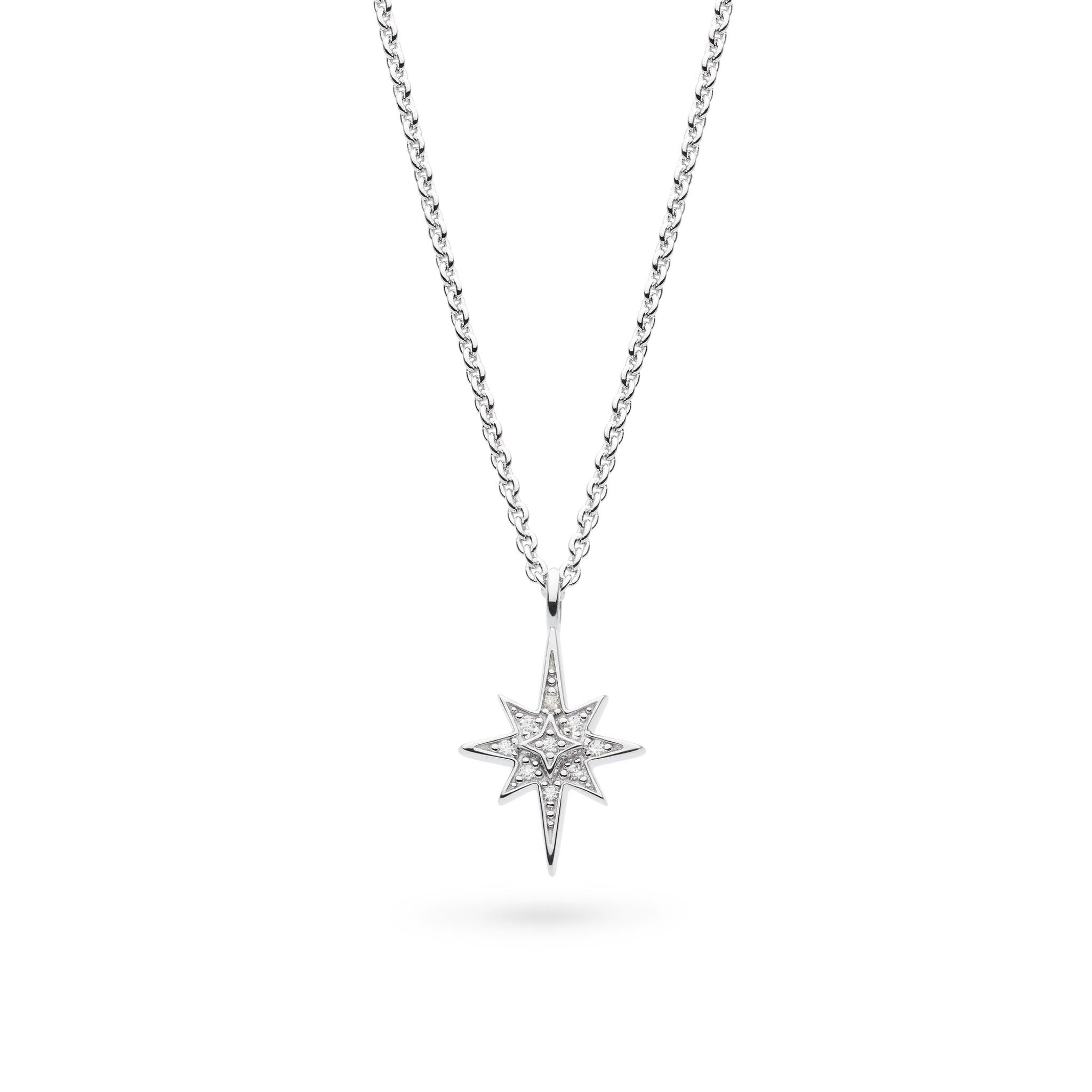 Celeste North Star CZ Silver Petite Necklace