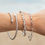 Thumbnail: Celebration Topaz Silver Hinged Bangle