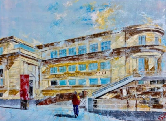 CUADRO EL MUSEO DE LA PLAZA DEL REY DE JUAN VAREA