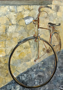 CUADRO BICICLETA VINTAGE DE ADELINA CALDERON