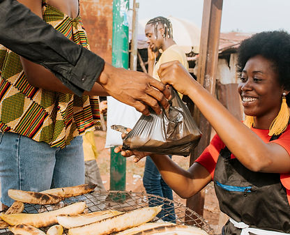 Selling food at a market