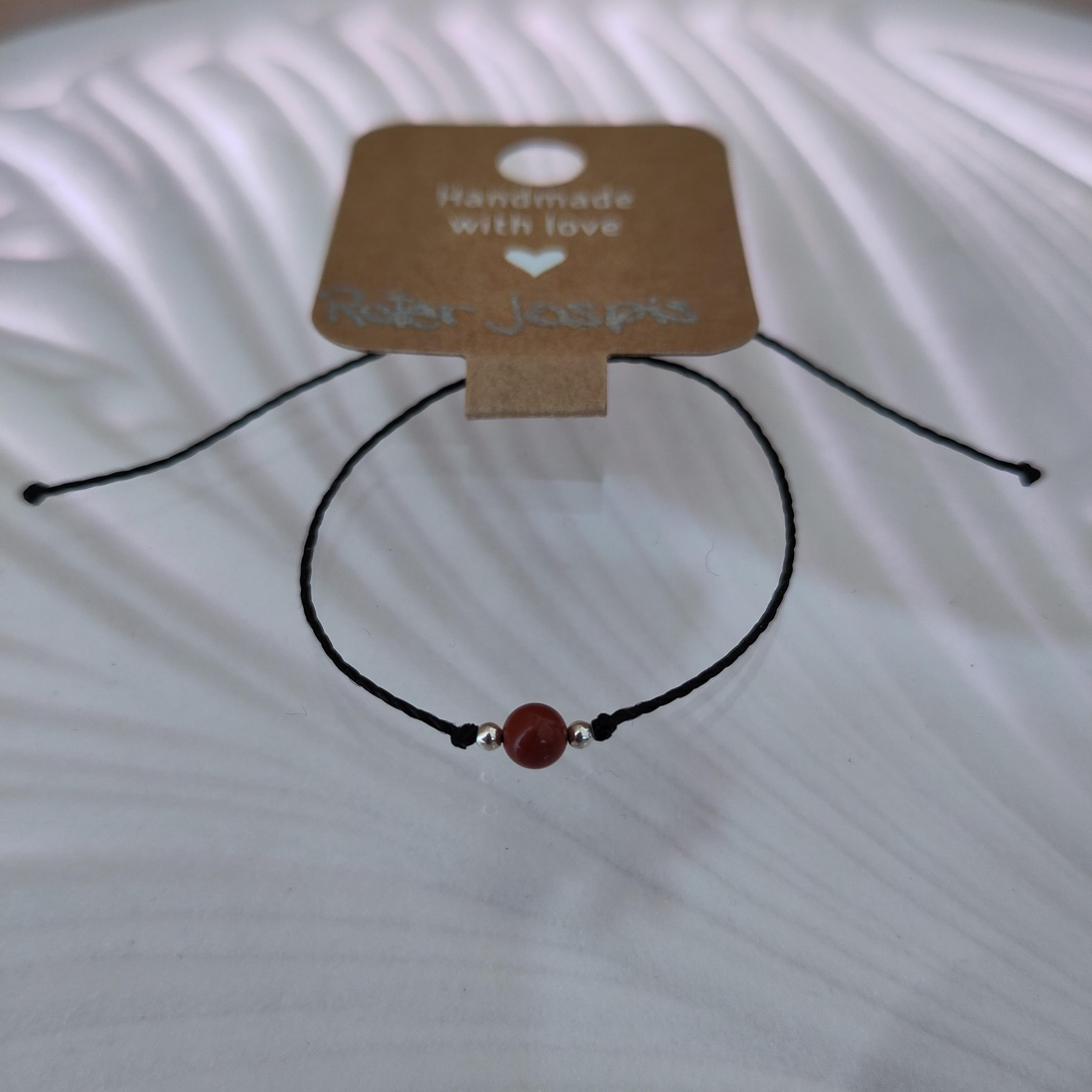 roter Jaspis (silber) Armband