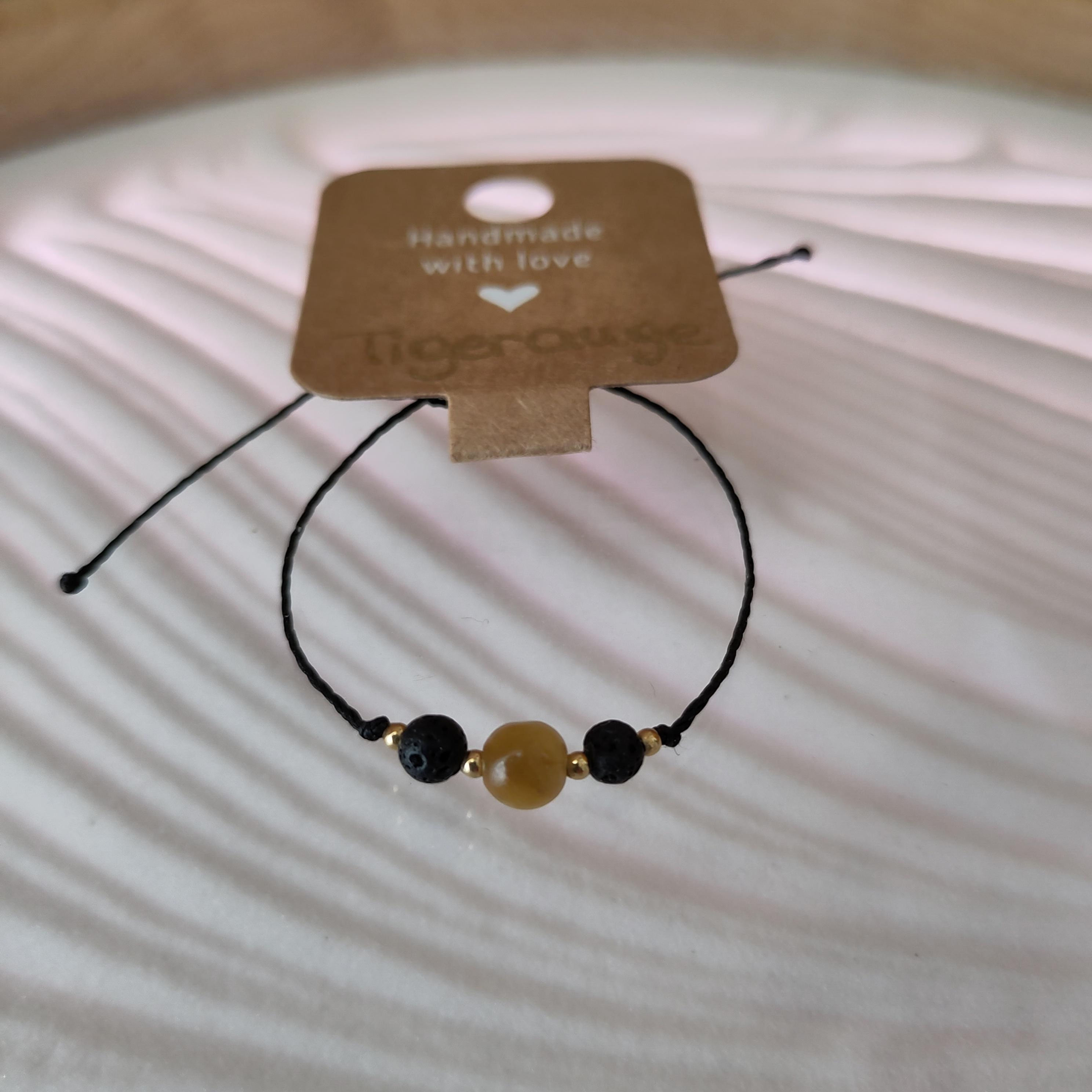 helles Tigerauge (gold) Diffuser-Armband